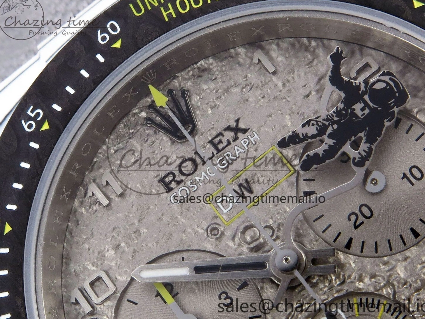 Clone Gray Gray Dial Space DIW Daytona Nylon Mission Textured Strap A4130 on 0228